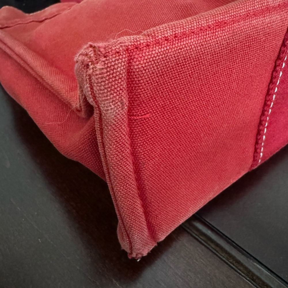 Hermès Paris Vintage Canvas Tote – Red | Rare Early Style - Picture 3 of 16